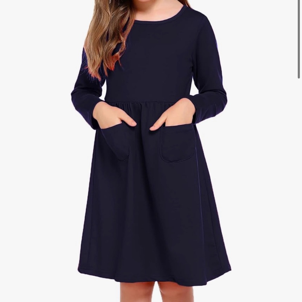 Little Girls Long Sleeve Skater Dress - size 4/5T